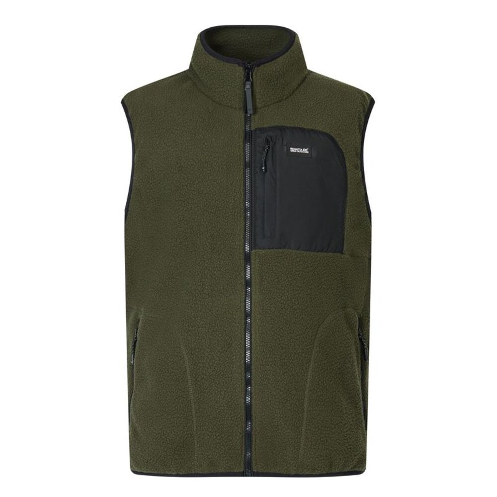 Regatta Mens Frankie Borg Body Warmer / Dark Khaki/Black